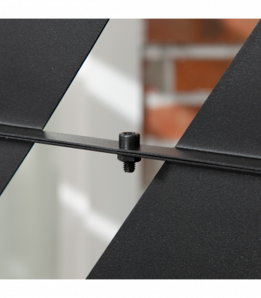 Outsunny 6.5FT Metal Outdoor Privacy Screen Panel with Stand, Banana Leaf Style