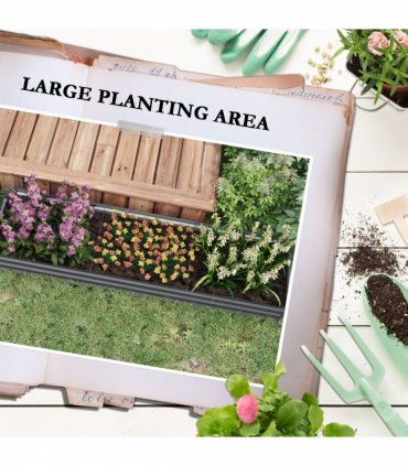 Outsunny Galvanised Raised Bed for Garden, Outdoor Elevated Planter Box, Grey