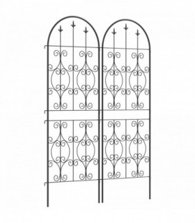 Outsunny Set of 2 Metal Garden Trellis, Outdoor Trellis Panels, 150 x 50 cm