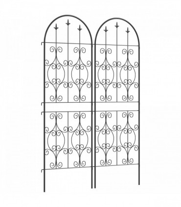 Outsunny Set of 2 Metal Garden Trellis, Outdoor Trellis Panels, 150 x 50 cm