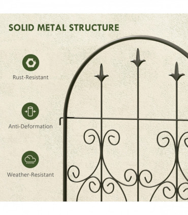 Outsunny Set of 2 Metal Garden Trellis, Outdoor Trellis Panels, 150 x 50 cm