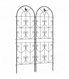 Outsunny Set of 2 Metal Garden Trellis, Outdoor Trellis Panels, 150 x 50cm