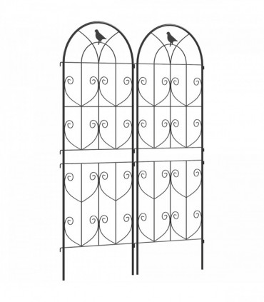 Outsunny Set of 2 Metal Garden Trellis, Outdoor Trellis Panels, 150 x 50cm