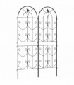 Outsunny Set of 2 Metal Garden Trellis, Outdoor Trellis Panels, 150 x 50cm