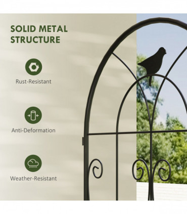 Outsunny Set of 2 Metal Garden Trellis, Outdoor Trellis Panels, 150 x 50cm