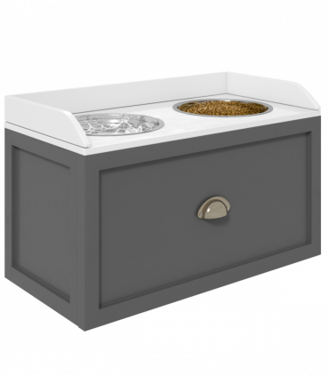 PawHut Stainless Steel Raised Dog Bowl with 21L Storage Drawer, for Large Dogs