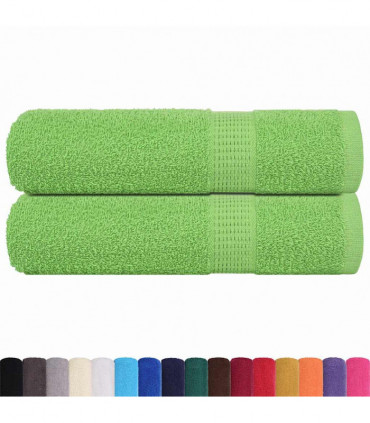 vidaXL Hand Towels 2 pcs Apple Green 50x100 cm 360 gsm 100% Cotton