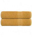 vidaXL Hand Towels 2 pcs Gold 50x100 cm 360 gsm 100% Cotton