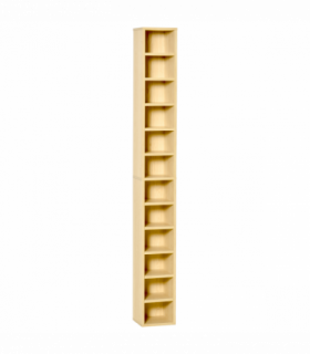 Multimedia Shelf 21L 75H cm Pine Wood Colour Solid MDF Particle Board 204 CDs