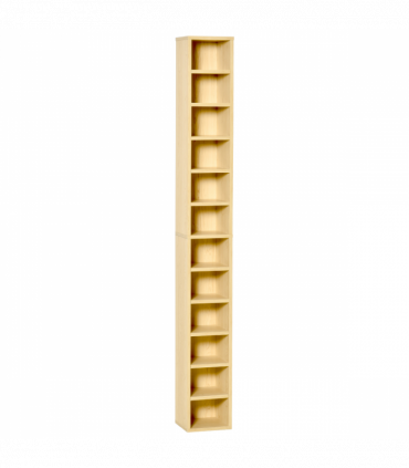 Multimedia Shelf 21L 75H cm Pine Wood Colour Solid MDF Particle Board 204 CDs