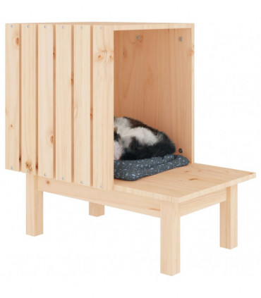 Cat House 60x36x60 cm Solid Wood Pine
