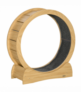 Cat Treadmill, Wooden Cat Running Wheel with Brake, Cat Exercise Wheel