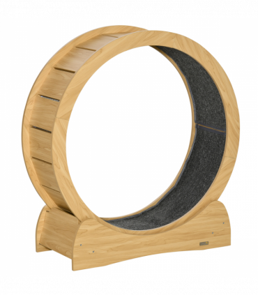 Cat Treadmill, Wooden Cat Running Wheel with Brake, Cat Exercise Wheel
