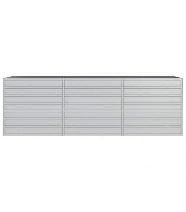 Garden Raised Bed 240x80x77 cm Galvanized Steel Silver
