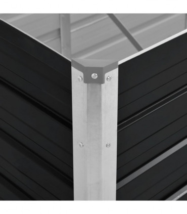 Garden Raised Bed Anthracite 240x80x77 cm Galvanised Steel
