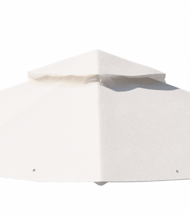 Outsunny Gazebo Canopy Replacement Cover 3 x 3(M) 2-Tier Roof Top for Garden