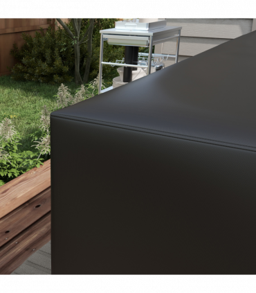 Outsunny L-Shaped Rattan Corner Sofa Cover Waterproof Oxford Fabric 250x250x79cm