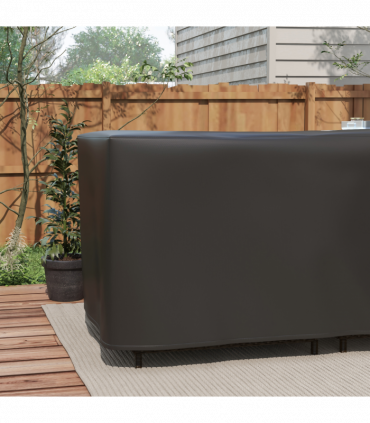 Outsunny L-Shaped Rattan Corner Sofa Cover Waterproof Oxford Fabric 250x250x79cm