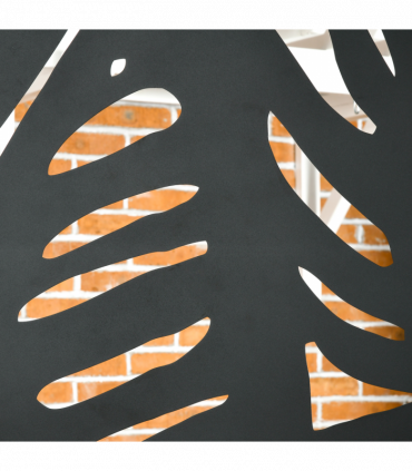 Outsunny Metal Outdoor Privacy Screen with Stand for Garden Black