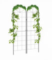 Outsunny Set of 2 Metal Trellis for Climbing Plants, Grid Design