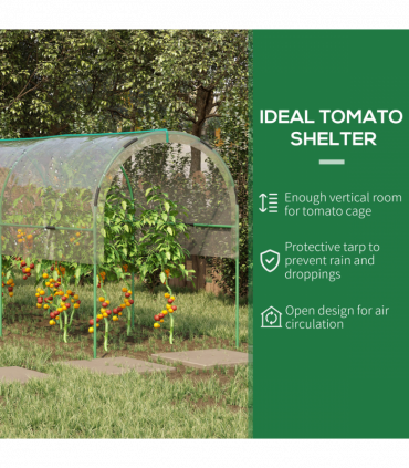 Outsunny Tomato Greenhouse with Top Tap, Pointed Bottom and Guy Ropes, Clear