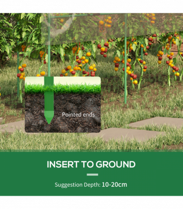 Outsunny Tomato Greenhouse with Top Tap, Pointed Bottom and Guy Ropes, Clear