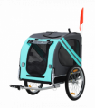 Pet Bicycle Trailer Dog Cat Bike Carrier Water Resistant W/ Hitch Coupler Green