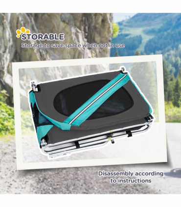 Pet Bicycle Trailer Dog Cat Bike Carrier Water Resistant W/ Hitch Coupler Green