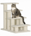 Pet Ramp Stairs 4 Steps Cat Tree Ladder Safety Steps Climbing Frame Brown