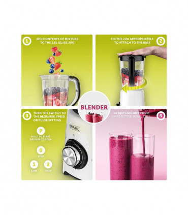 Wahl 500W 1.5L Table Blender with Grinder Attachment- ZY122