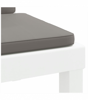 vidaXL 6 Piece Garden Lounge Set with Cushions White PP