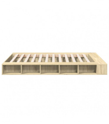 vidaXL Bed Frame Sonoma Oak 140x200 cm Engineered Wood