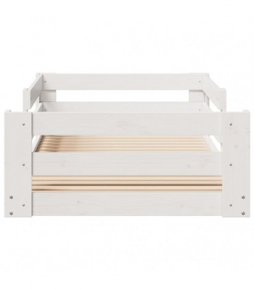 vidaXL Bed Frame without Mattress White 90x200 cm Solid Wood Pine