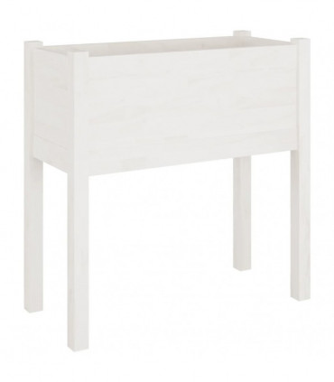 vidaXL Garden Planters 2 pcs White 70x31x70 cm Solid Pinewood