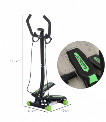 Stepper Step Machine w/ Resistance Bands Fitness Exercise Workout HOMCOM