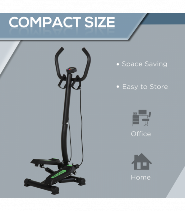 Stepper Step Machine w/ Resistance Bands Fitness Exercise Workout HOMCOM