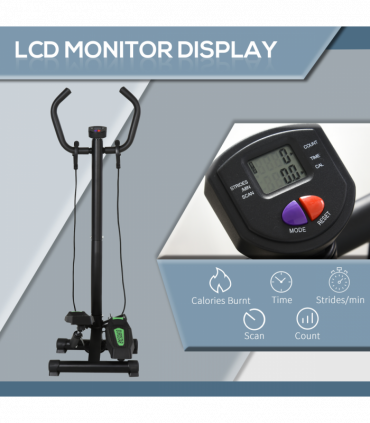 Stepper Step Machine w/ Resistance Bands Fitness Exercise Workout HOMCOM