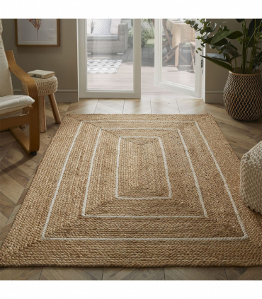 Prestbury Border Handbraided 120x170cm Natural Rug
