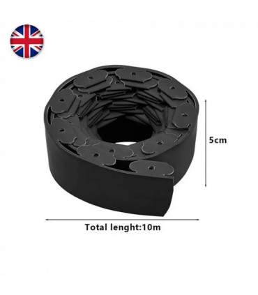 10m lawn border with 30 plastic stakes garden border for paths, driveways, flowers and plants