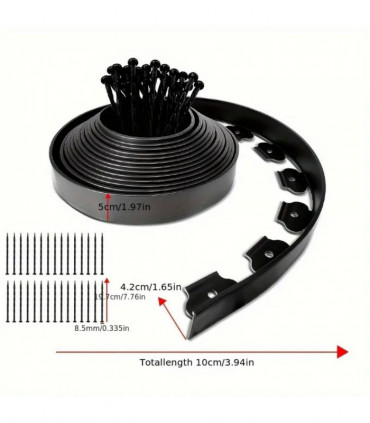 10m lawn border with 30 plastic stakes garden border for paths, driveways, flowers and plants