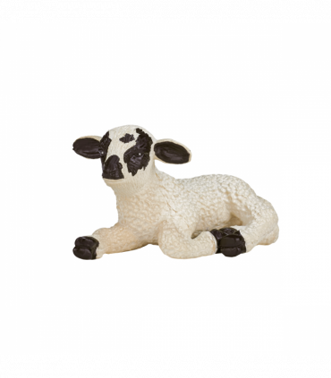 Black-Faced Lamb Lying Down  Farm Animal Figurine