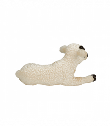 Black-Faced Lamb Lying Down  Farm Animal Figurine
