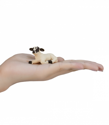 Black-Faced Lamb Lying Down  Farm Animal Figurine