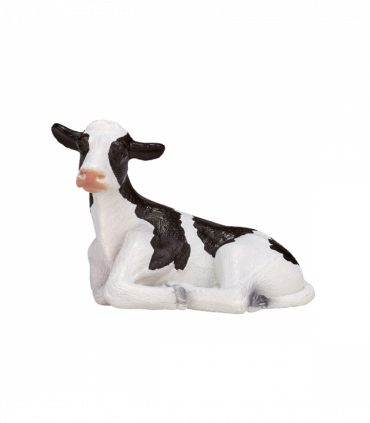 Holstein Calf Lying Down  Farm Animal Figurine