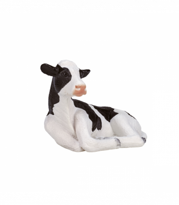 Holstein Calf Lying Down  Farm Animal Figurine