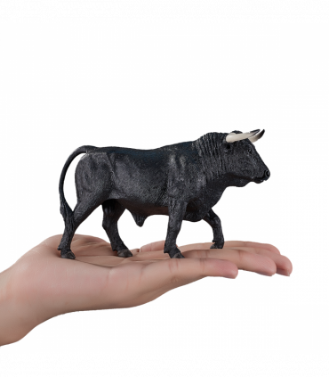 Spanish Bull Toy Figure  Realistic Farm Animal Model