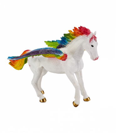 Rainbow Pegasus Toy  Fantasy Horse Model