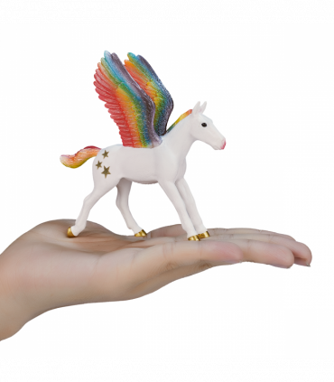 Rainbow Pegasus Baby  Fantasy Horse Figure