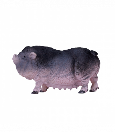 Pot-Bellied Pig Toy  Realistic Farm Animal Figurine