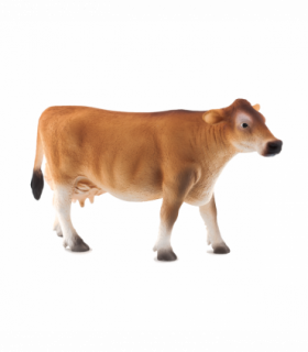 Jersey Cow Toy  Realistic Farm Animal Figurine